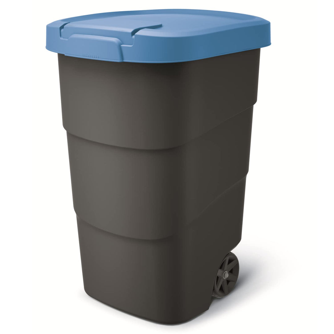 Prosperplast Wheeler 95L Müllbehälter mit Rädern und Deckel Mülltonne Müllgrossbehälter Grossmüllton