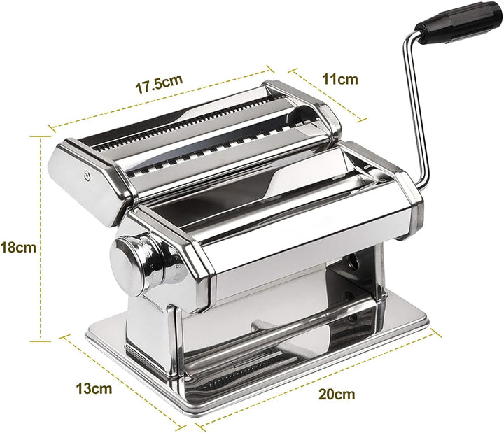 Manuelle Nudelmaschine, Split Pasta Maker, Edelstahl Pastamaschine | Aufsätze für Lasagneblätter, Ta