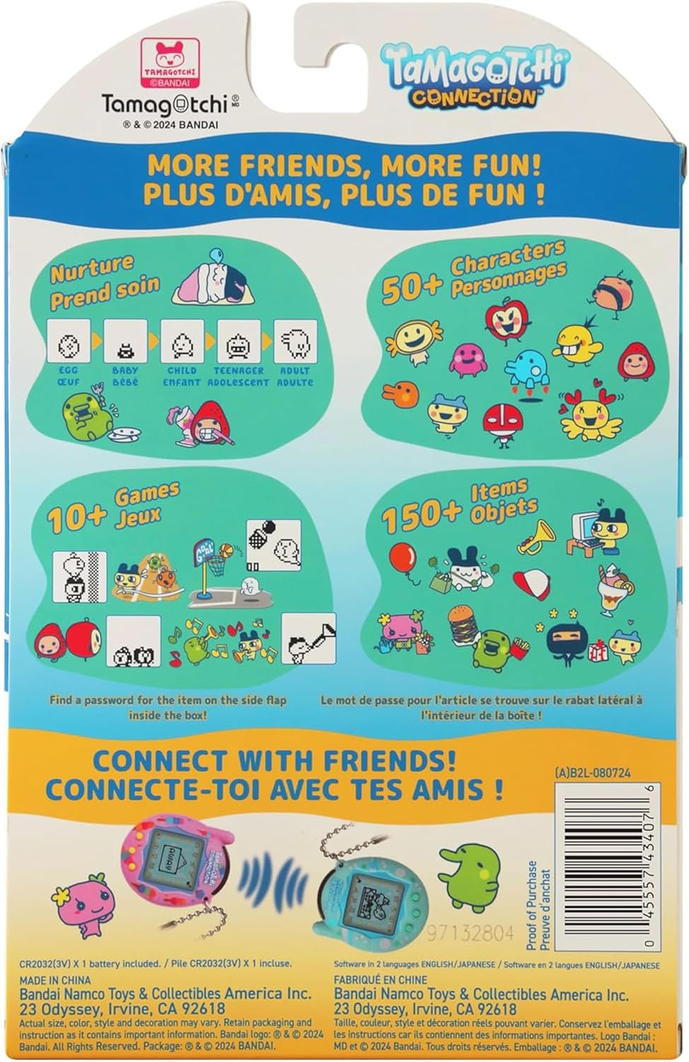 TAMAGOTCHI Bandai Connection Digital Pet Neon Stars Shell, Neon Stars