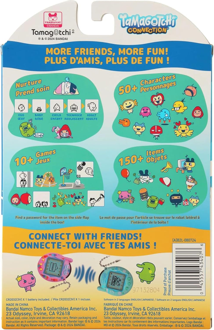TAMAGOTCHI Bandai Connection Digital Pet Neon Stars Shell, Neon Stars
