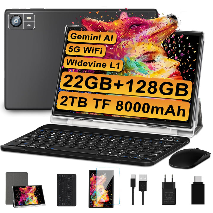 2026 Tablet 10 Zoll Android Widevine L1 20GB RAM+128GB ROM(TF 1TB), Octa-Core,WLAN 6,GMS, 6000mAh, B