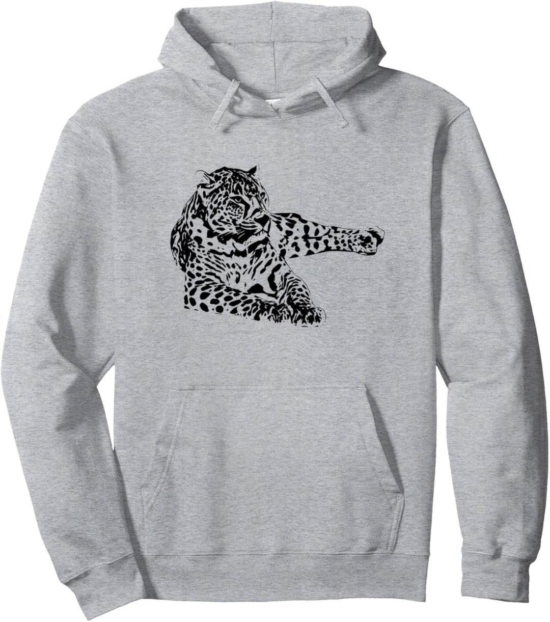 Leopard Motiv Raubkatzen Afrika Katzen Tiere Leoparden Pullover Hoodie