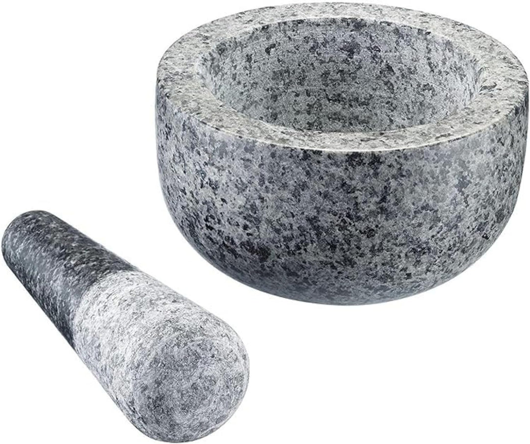 Westmark Mörser mit Stössel aus Natur-Granit, Gross, Innendurchmesser: ca. 9,5 cm, Grau, 69602260 Gr