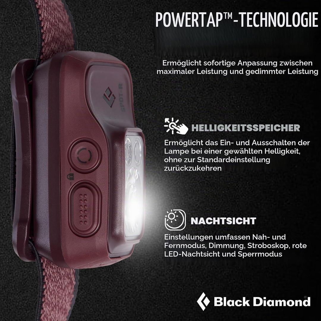 Black Diamond Spot 400-R Stirnlampe Kopflampe Black Einheitsgrösse, Black Einheitsgrösse