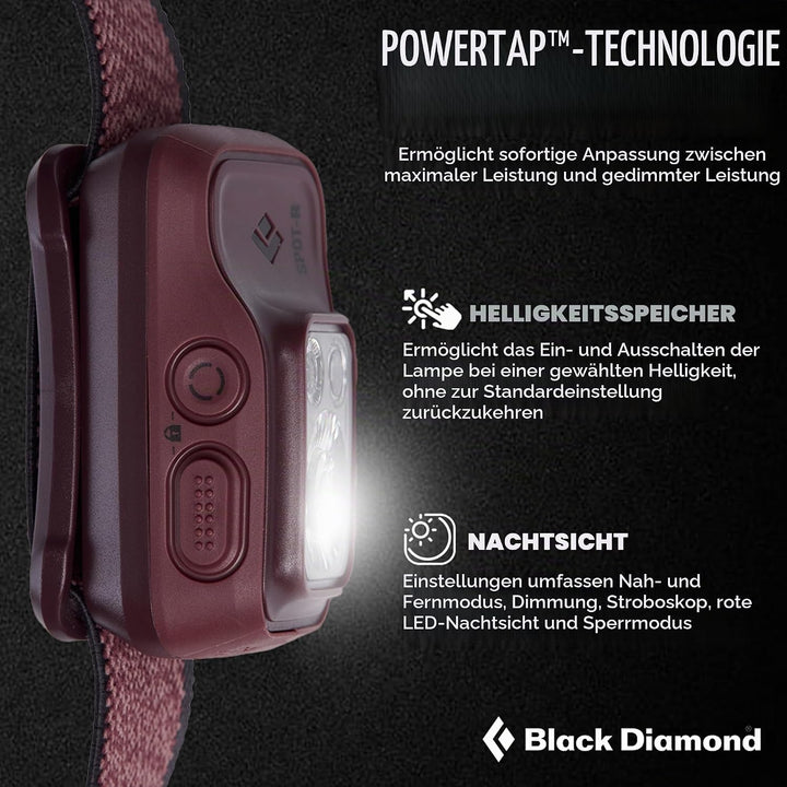Black Diamond Spot 400-R Stirnlampe Kopflampe Black Einheitsgrösse, Black Einheitsgrösse
