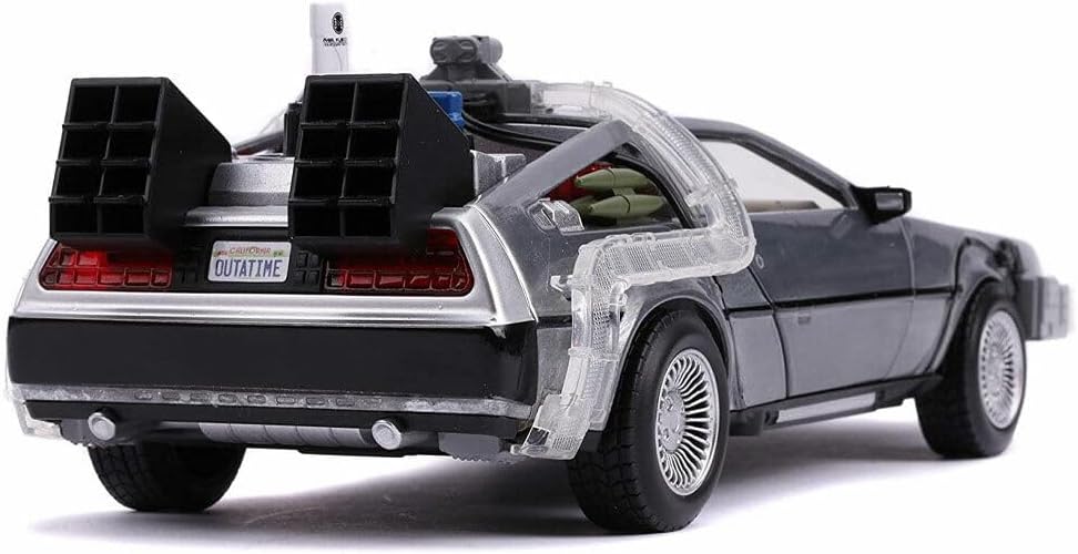 Jada Toys 253255021 Zurück in die Zukunft 2, Delorean DMC-12 Modellauto, 1:24, Time Machine, mit Lic