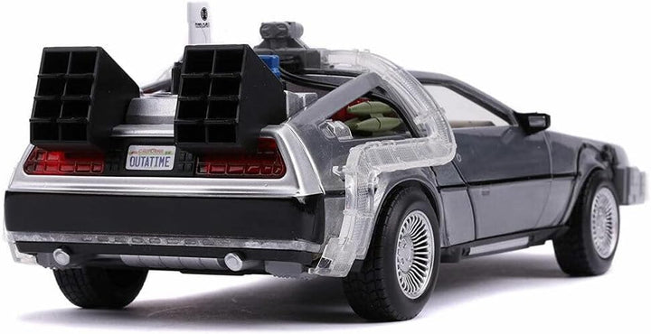 Jada Toys 253255021 Zurück in die Zukunft 2, Delorean DMC-12 Modellauto, 1:24, Time Machine, mit Lic