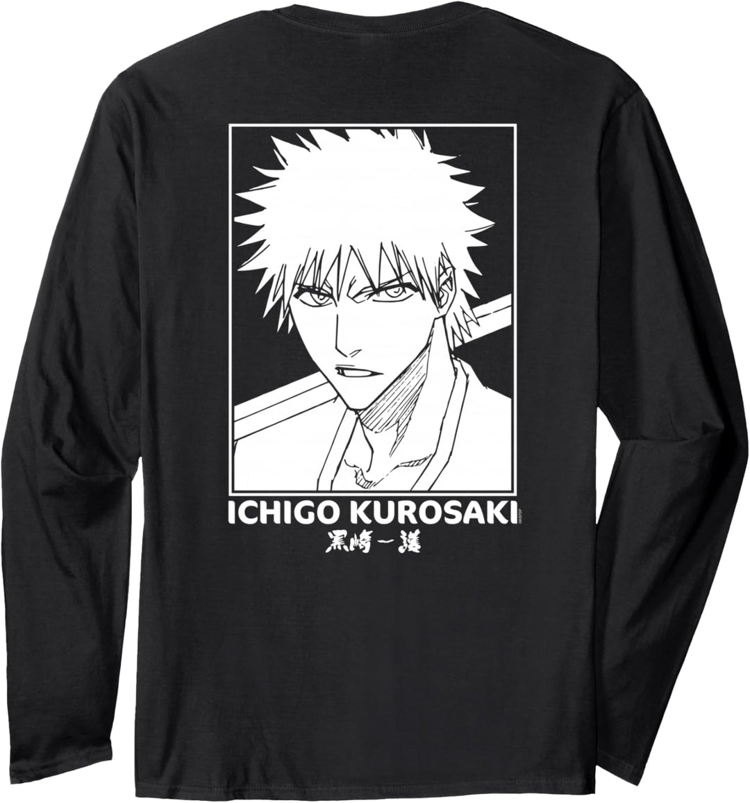 Bleach Retro Anime Ichigo Kurosaki Langarmshirt