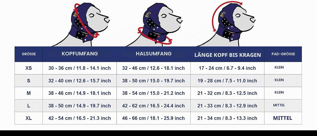 MPS Head Cover für Hund - XL, Mit Cover Pad, XL