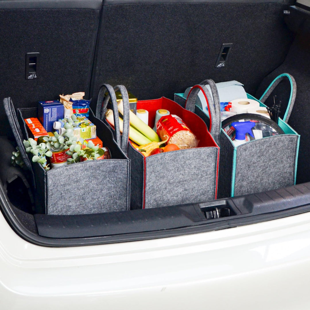 DuneDesign 2er Set: Schwerlast Shopping Bag Filz XXL - 50x25x25 Filztasche Gross - Kamintasche für H