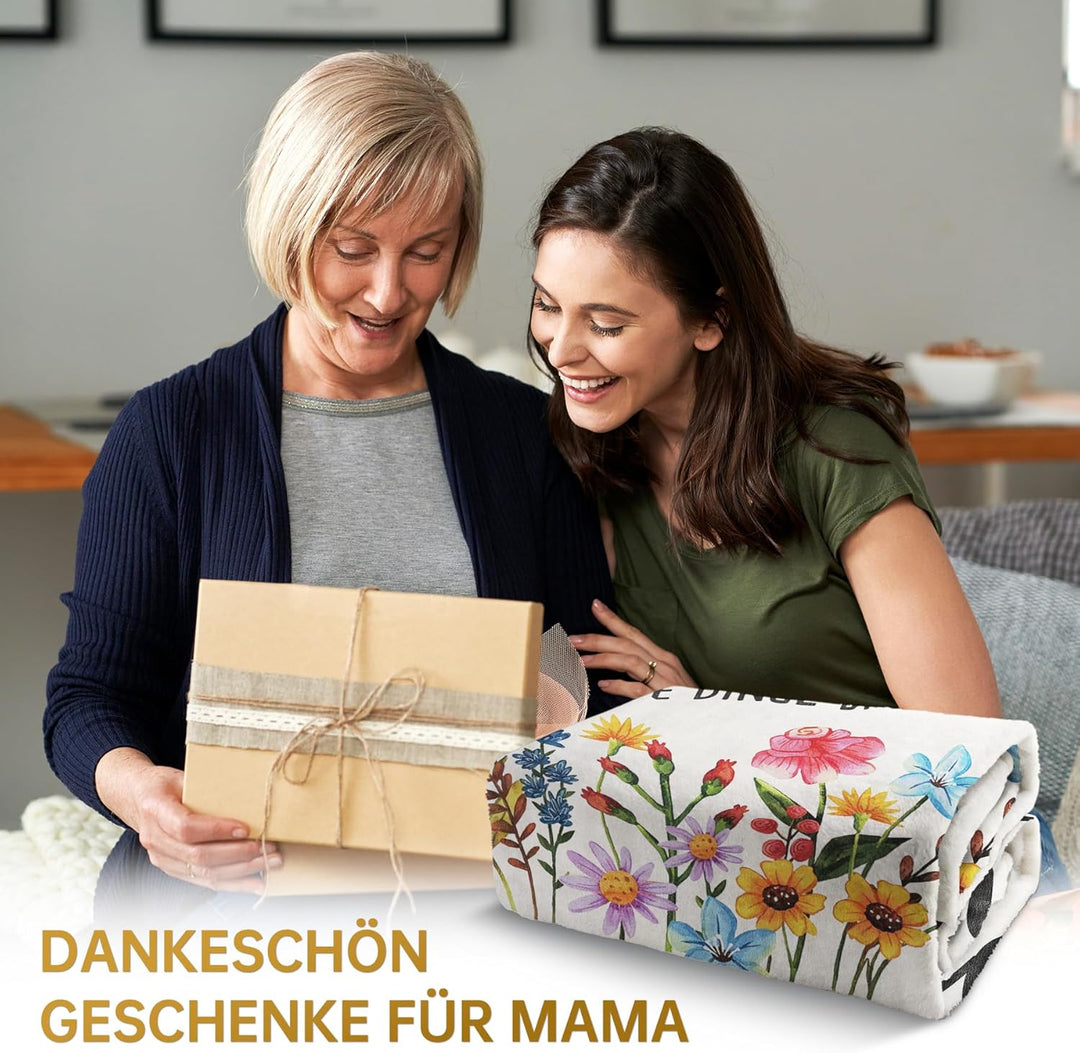Muttertagsgeschenk für Mama, Dankeschön Geschenk zum Muttertag, Danke für Alles Kuscheldecke, Geburt
