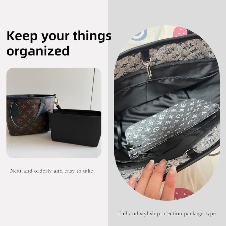 DGAZ Seide Handtasche Organizer für LV Neverfull PM/MM/GM, Taschenorganizer Tasche in Tasche Organiz