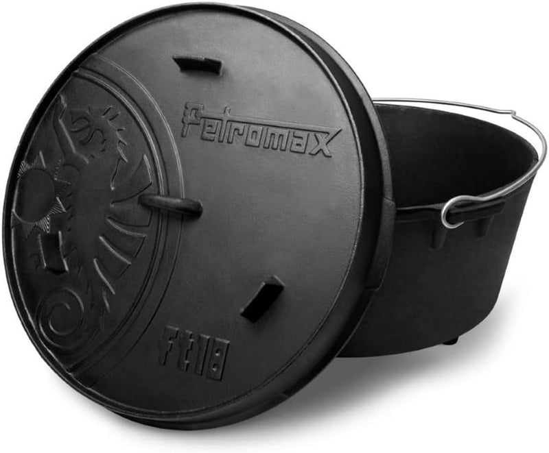 Petromax Dutch Oven Stieltopf, Unisex, Erwachsene Schwarz, Schwarz