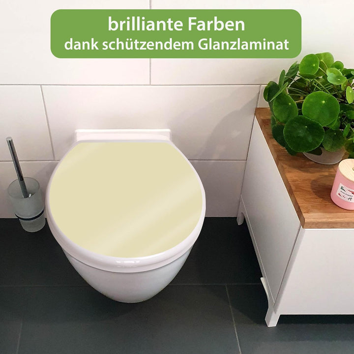 banjado Toilettendeckel mit Absenkautomatik 44,5x37cm - Soft Close Toilettensitz - WC Sitz mit Absen