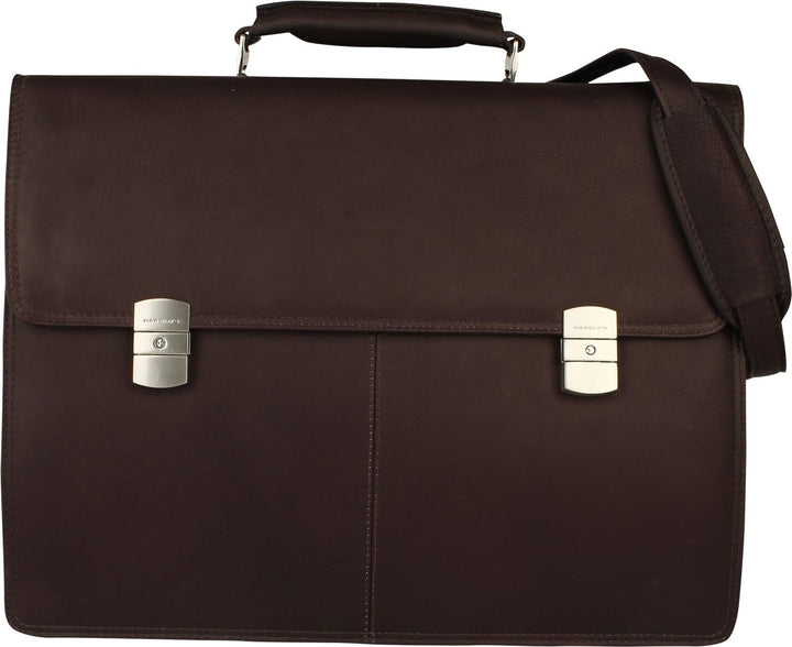 HAROLD'S Country Aktentasche II Leder 41 cm Laptopfach 1 Schwarz, 1 Schwarz