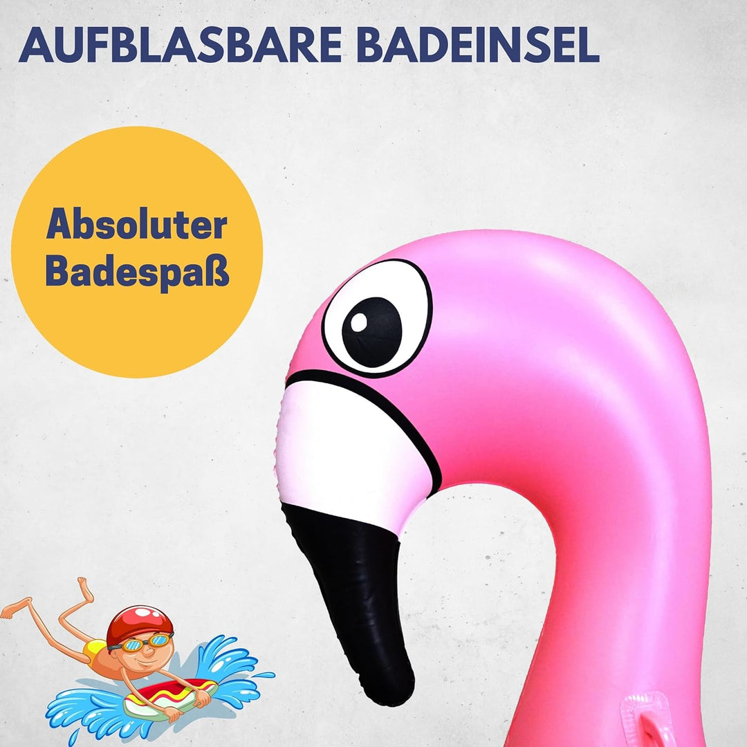 Best Sporting Schwimmtier Kinder Flamingo XXL 190x170x135cm I Schwimmtiere für den Pool I Wassertier