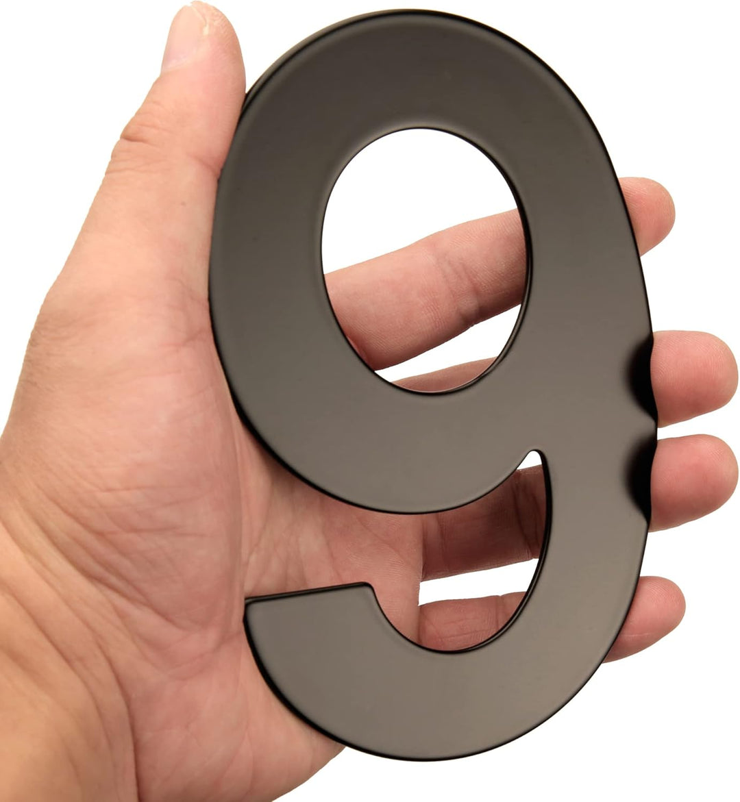 HASWARE 304 Edelstahl Moderne Hausnummer 6 Zoll/15cm Stilvolle Tür Alphabet Plakette für Strasse Hom