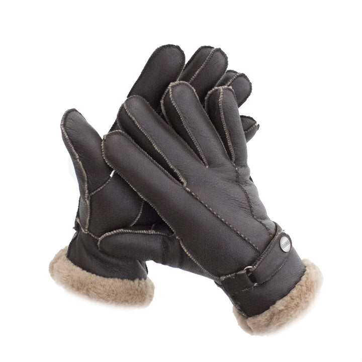 Reissner Lammfelle Fingerhandschuhe HDS-FINGER2 Merino Lammfell Nappa Leder in schwarz, beige und wa