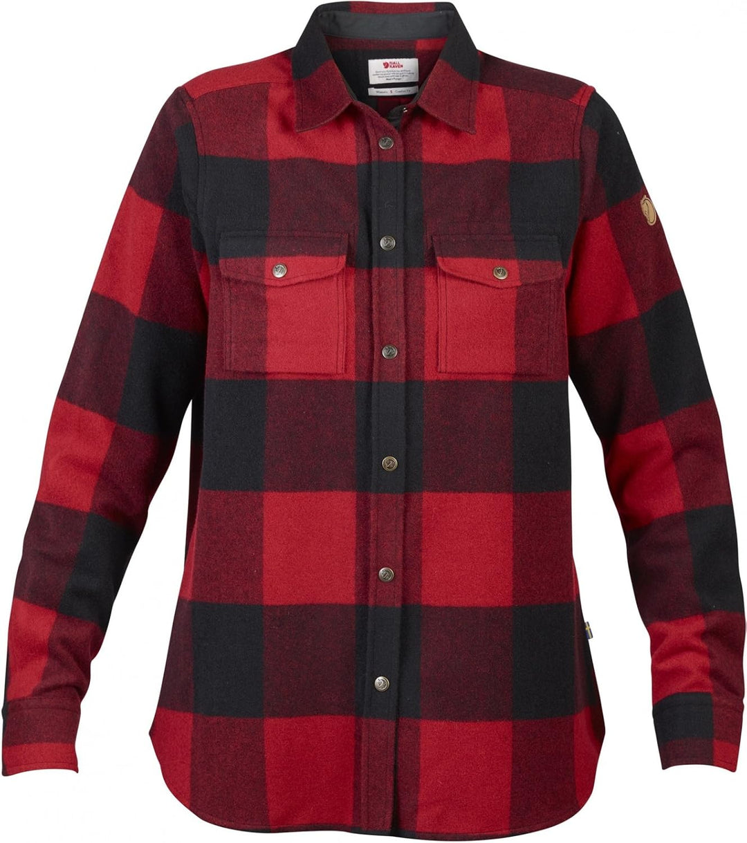 Fjällräven Damen Canada W Long Sleeved T-Shirt S Rot, S Rot