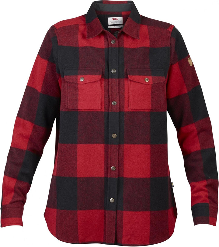 Fjällräven Damen Canada W Long Sleeved T-Shirt S Rot, S Rot