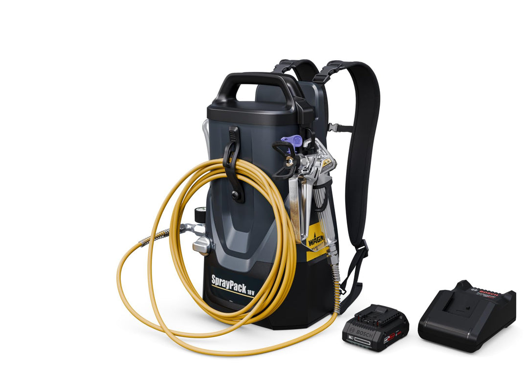 WAGNER Akku Airless-Farbspritzsystem SprayPack 18V, das mobile Airless-Spritzsystem für perfekte Obe