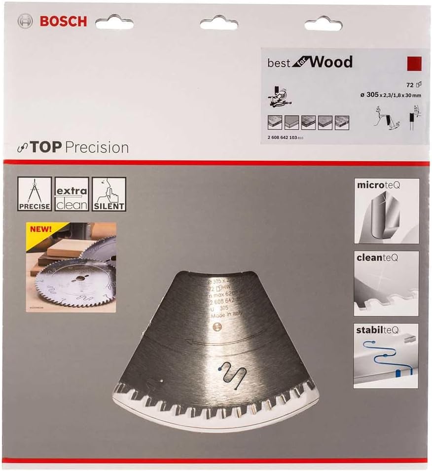 Bosch 2608642103 Kreissägeblatt Best for Wood 305 x 30 x 2.3 mm Z72WZ