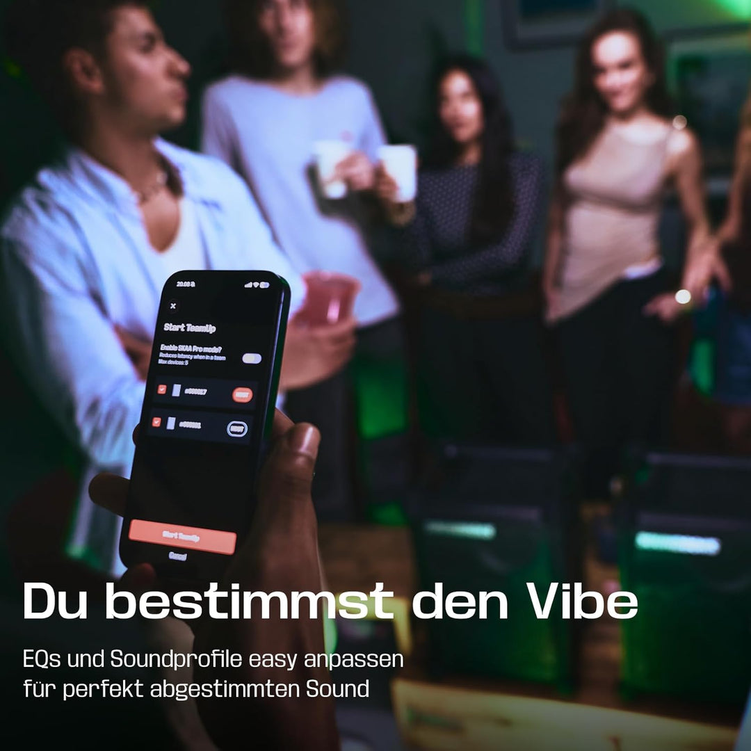 SOUNDBOKS Mix – Tragbarer Bluetooth-Lautsprecher – Robust & Wetterfest (IP65) – USB-C Akku – Extrem
