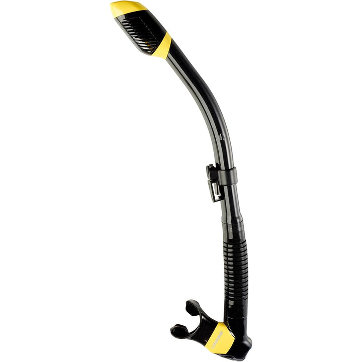 Cressi Premium Trockenschnorchel Erwachsene Dry Schwarz/Gelb, Dry Schwarz/Gelb