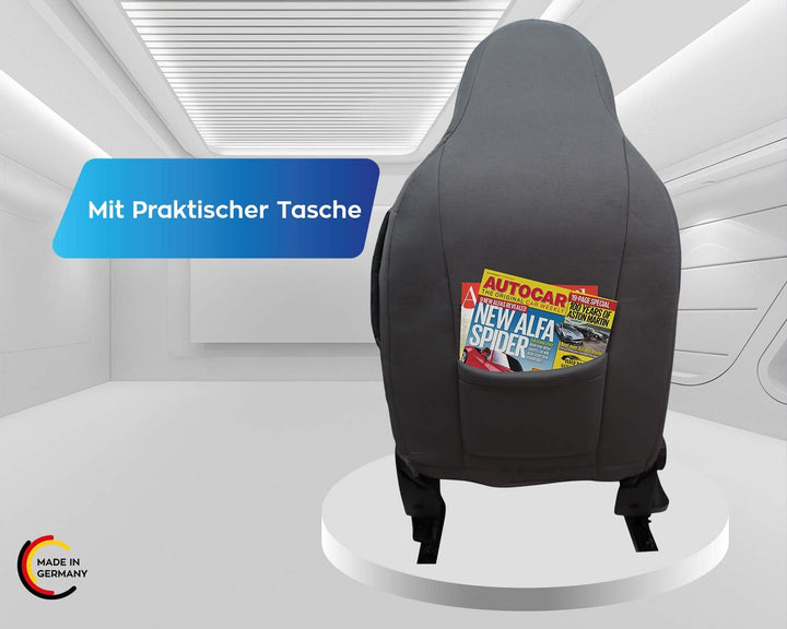 BREMER SITZBEZÜGE Mass Piloten Auto Schonbezüge kompatibel mit Mercedes C-Klasse W205 S205 Fahrer &amp;