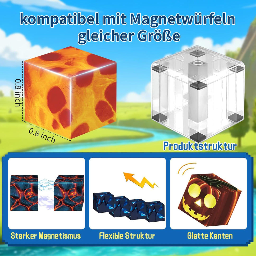 AuTong Magnetische Bausteine 154 Teile - ab 3-9 Jahre Magnetspielzeug Magneten Kinder Magnetische Ba