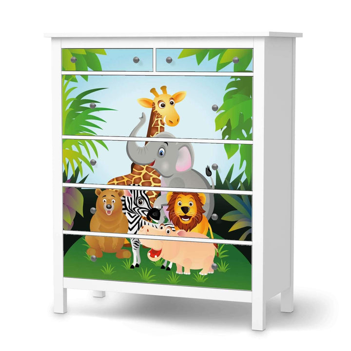 Möbelfolie für Kinder - passend für IKEA Hemnes Kommode 6 Schubladen I Tolle Möbelsticker für Kinder