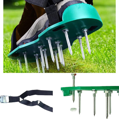 MZSX Idealer Rasenaufblaser Für Höfe Und Gärten, Schwarz, Rasenaufblasschuhe, Gartenschuhe Mit Nylon