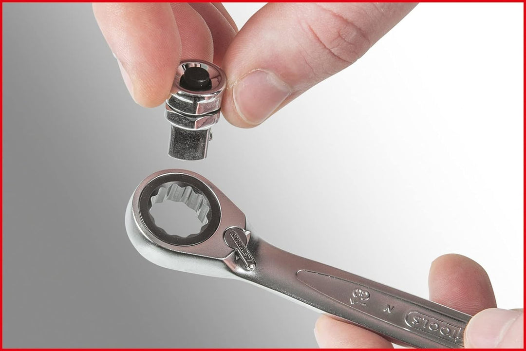 KS Tools 503.4666 GEARplus Ratschenringmaulschlüssel-Satz, umschaltbar,16-tlg Single, Single