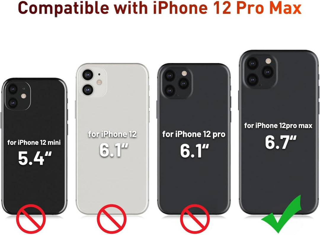 OCASE Abnehmbare Hülle Kompatibel für iPhone 12 Pro Max Handyhülle 2-IN-1 [Magnetische Hülle] [Kabel