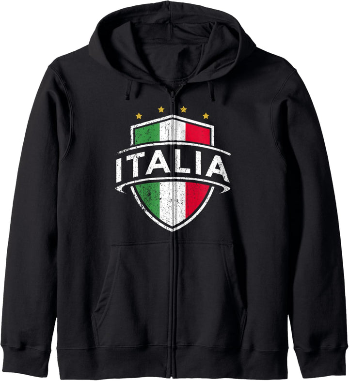 ITALIA Europa Italienische Flagge Fussball Italien Fan Kapuzenjacke