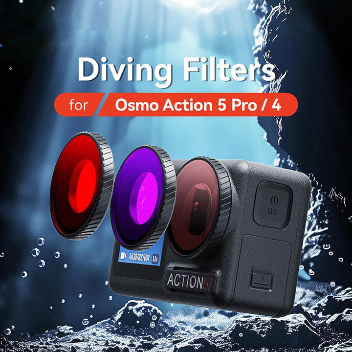 Wasserdichter Tauchfilter, Schutzobjektivfilter für DJI Osmo Action 5 Pro/Action 4 Sportkamera, Anti