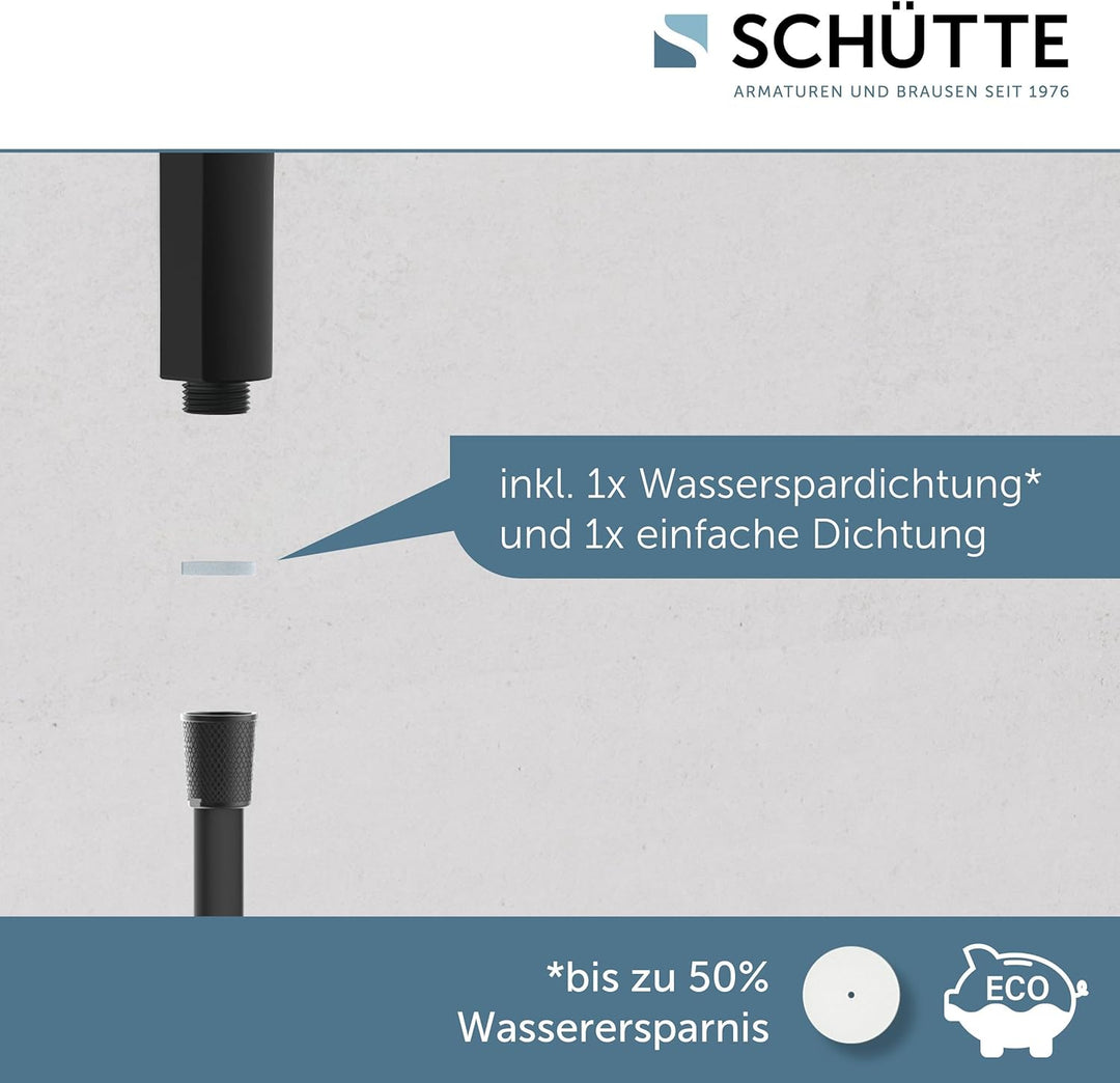 SCHÜTTE Handbrause SAMOA RAIN | Samtstrahl-Technologie | Duschkopf mit über 300 Düsen | 3 einstellba