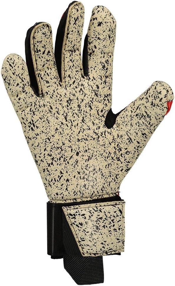 uhlsport Unisex Jugend Powerline Supergrip+ Fussball Torwarthandschuhe 8 schwarz/rot/weiss, 8 schwar