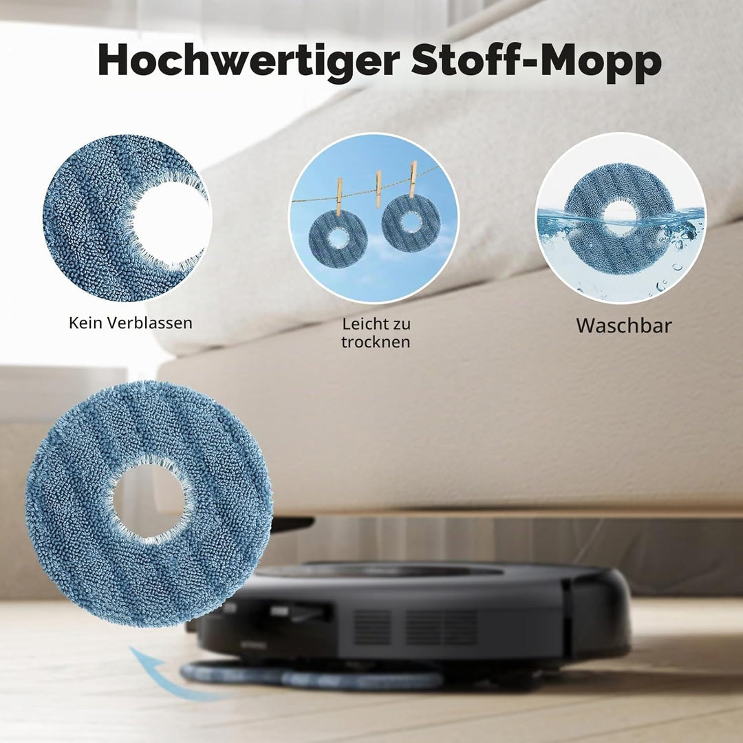 VIEWALL C20 Zubehör für Eufy Omni C20 Staubsauger,1 Hauptbürste, 4 Wischtücher,4 Seitenbürsten,4 HEP