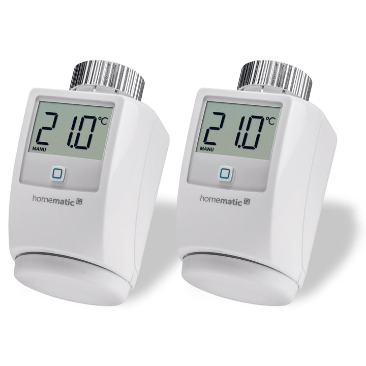 Homematic IP Smart Home Heizkörperthermostat 2er-Set, digitaler Thermostat Heizung, Heizungsthermost