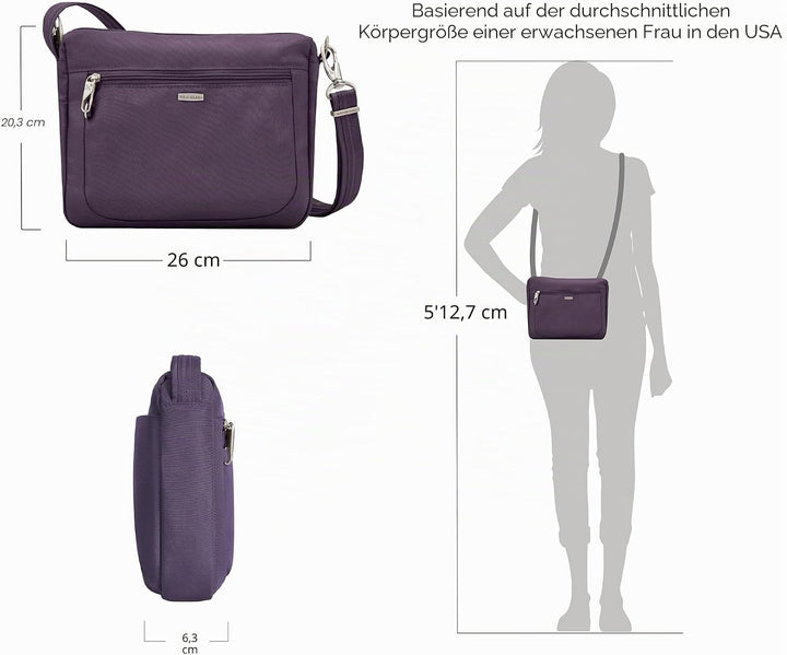 Travelon Damen Anti-theft Classic Small E/W Crossbody Bag Umhängetasche Einheitsgrösse Violett, Einh