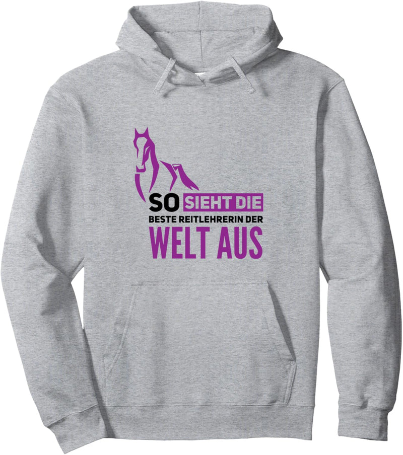 Beste Reitlehrerin der Welt aus Geschenk Spruch Lustig Pferd Pullover Hoodie