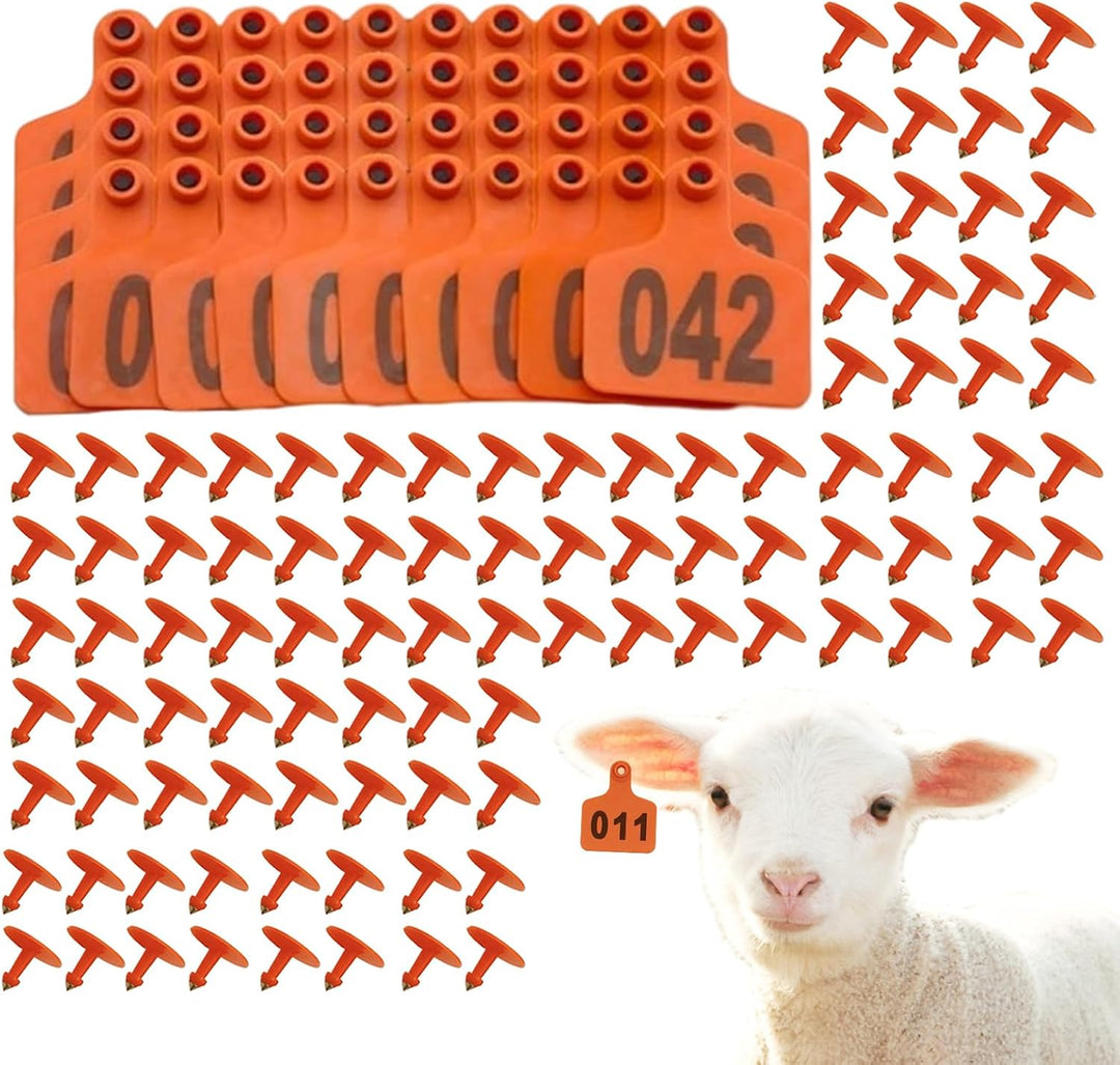 Ear Tags Cattle, Numbered Cattles Ears Tags 1-100, Soft Animal Identification Tool, Sturdy Farm Tagg