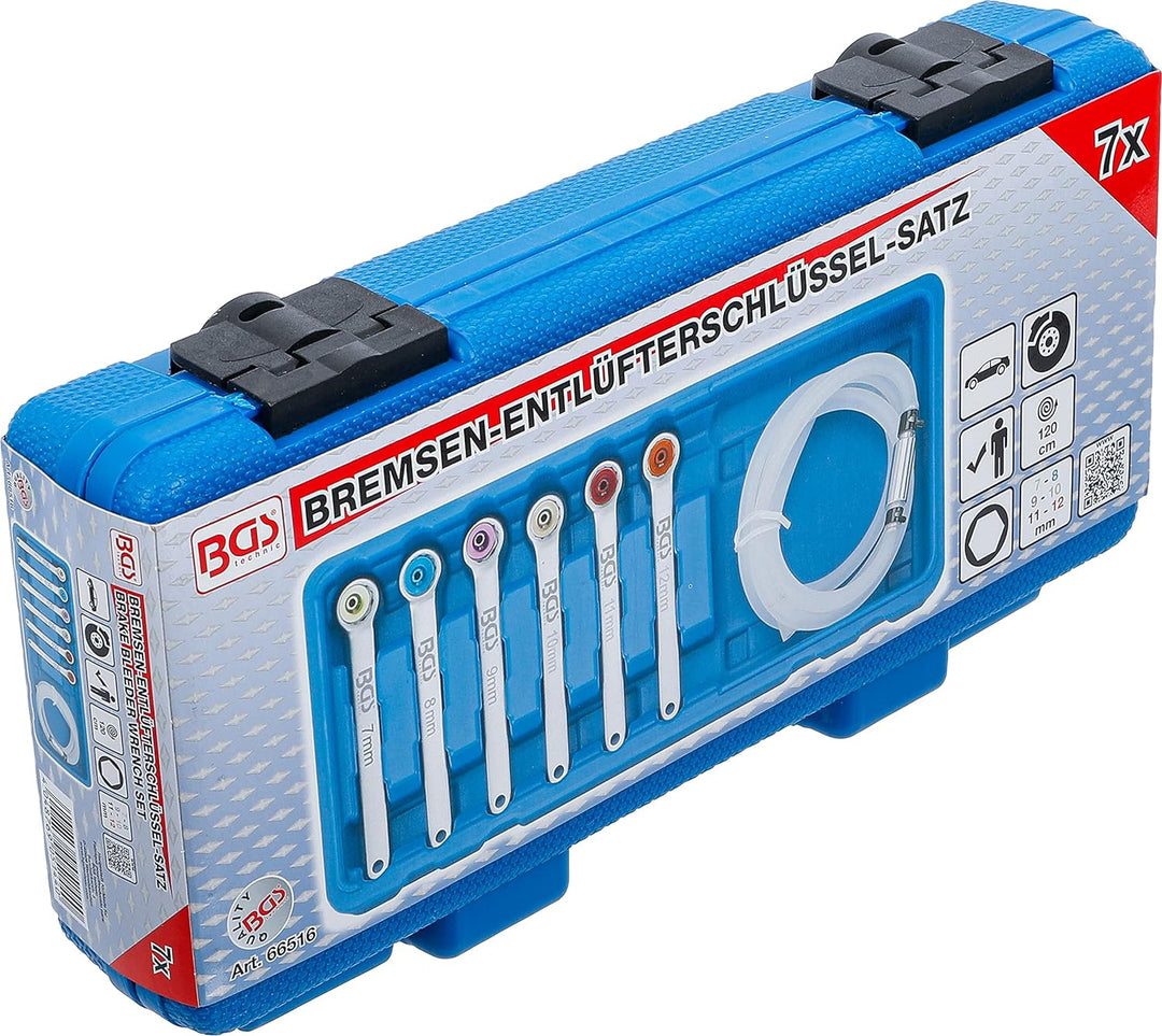 BGS 66516 | Bremsen-Entlüfterschlüssel-Satz | 7 - 8 - 9 - 10 - 11 - 12 mm | 7-tlg.