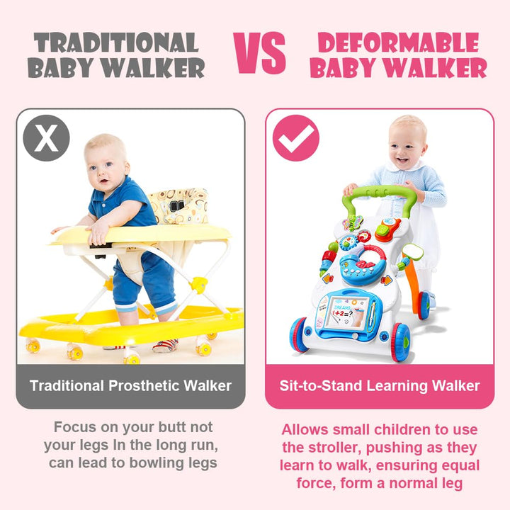 Aolso Lauflernwagen, Baby Spiel und Laufwagen mit regulierbarer Geschwindigkeit, Baby Walker Gehhilf