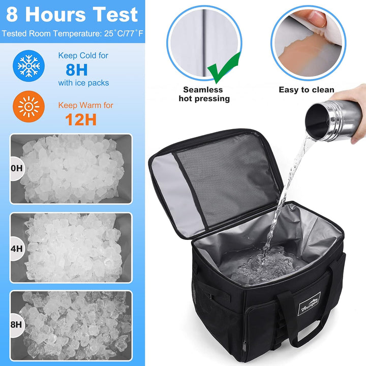 Grosse Kühltasche, 30L Wasserdicht Faltbar Kühlbox Thermotasche, Isoliert Thermo Kühl Tasche Picknic