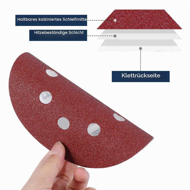 80 Stück Schleifpapier 125mm Klett, Schleifscheiben 8 Loch, Exzenter Runde Schleifpapier (80 Stück 6