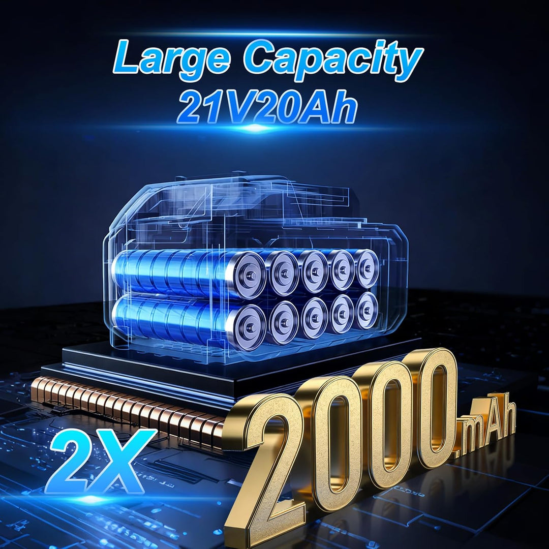 Akku Stichsäge, Eektrische Stichsäge mit 2x 2,0 Ah Akkus, 24mm Hublänge, ±45° Gehrungsschnitte & LED