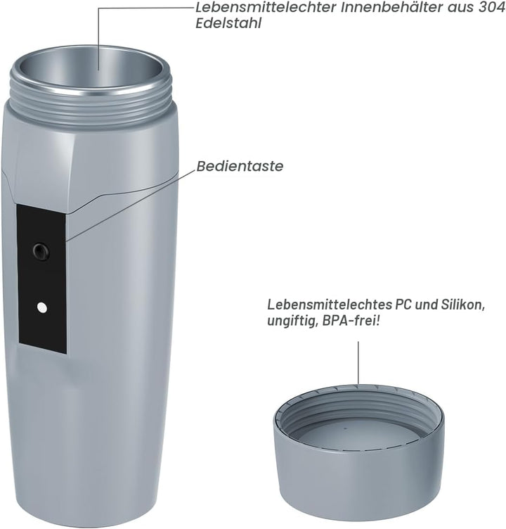 Tragbarer 12V Auto Wasserkocher Boiler, Kleiner Elektrischer Reisewasserkocher, 80W Schneller Warmwa
