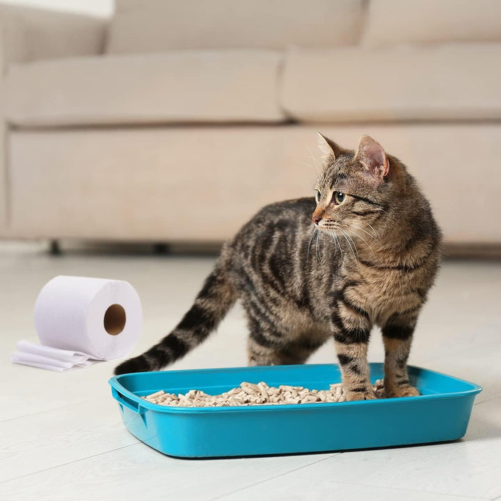 Cat&Rina Extra-absorbierendes Papier-Katzenstreu. Biologisch abbaubar und in der Toilette zu entsorg